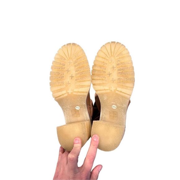 Free People Jack Zip Slouch Boots Spiced Chai 37.5 (7) Like New - Picture 11 of 12